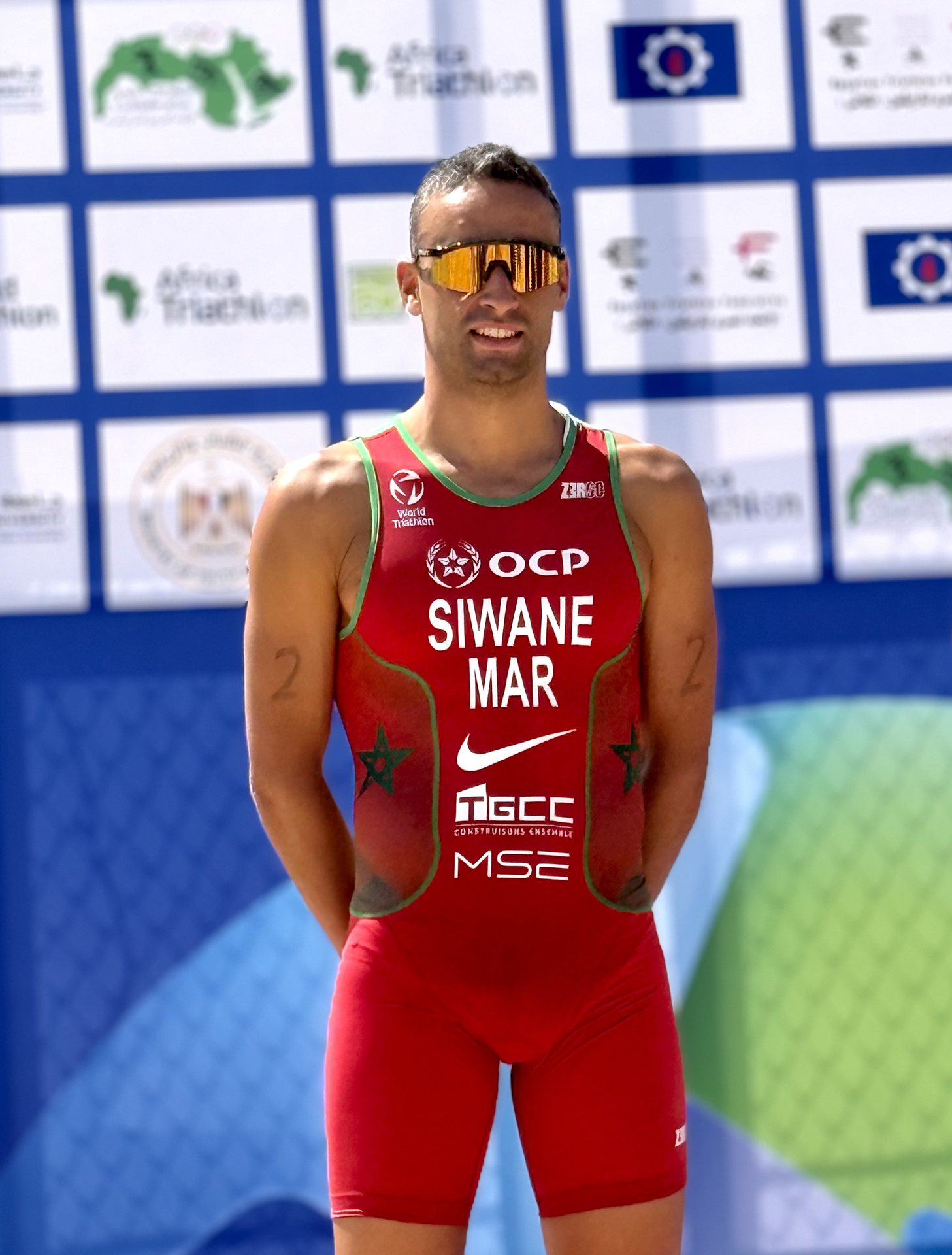 Badr Siwane à l'entraînement de course à pied sur piste